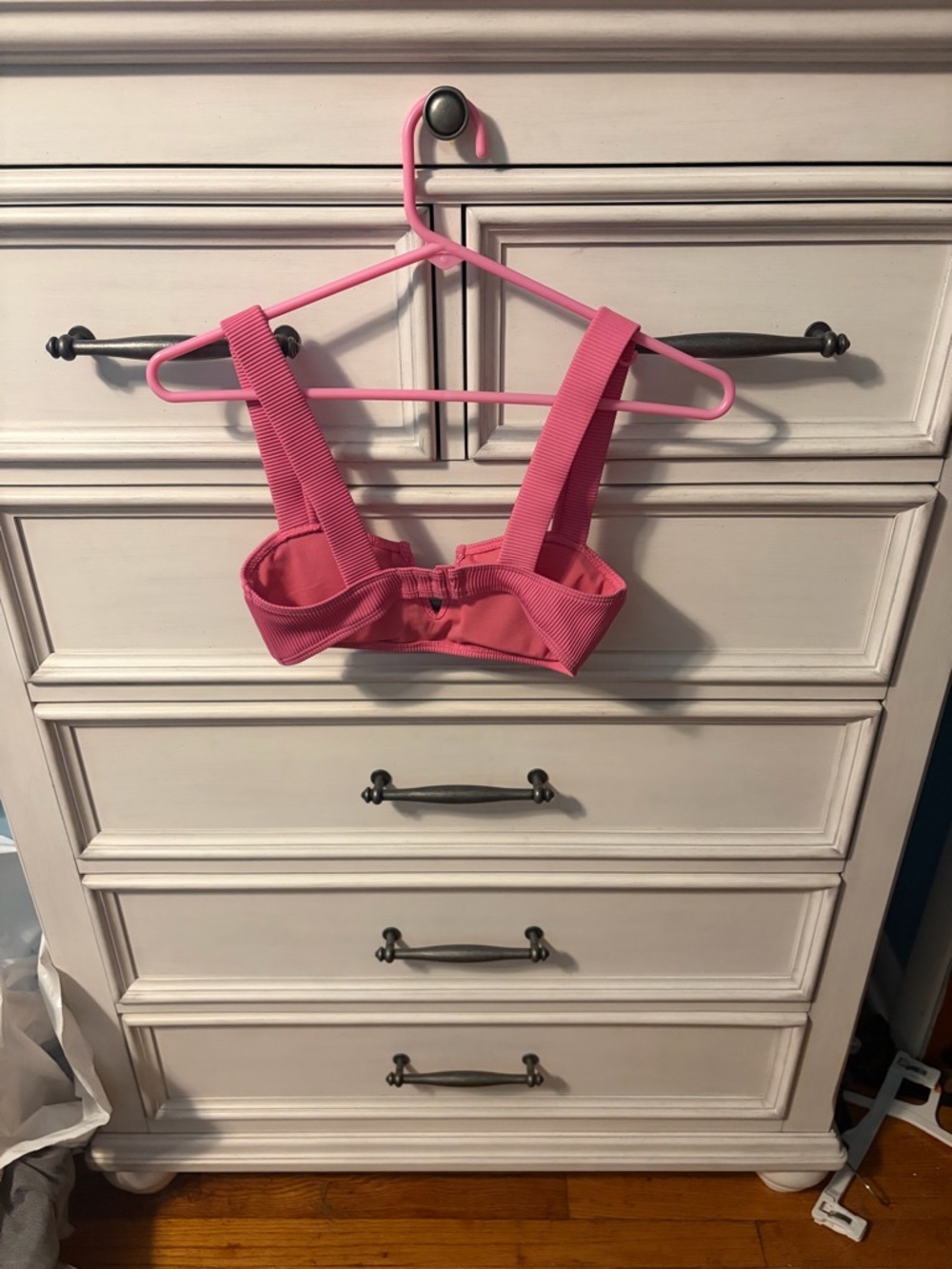 Roxy Ribbed Pink Swim Top - Picture 5 of 5